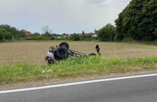 (L'incidente avvenuto sulla provinciale 211 della Lomellina)