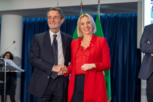 L'assessore Terzi col governatore Fontana