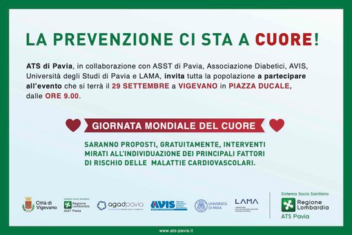 Vigevano: Ats Pavia scende in piazza Ducale per sensibilizzare sull’importanza della prevenzione cardiovascolare Vigevano: Ats Pavia scende in piazza Ducale per sensibilizzare sull’importanza della prevenzione cardiovascolare