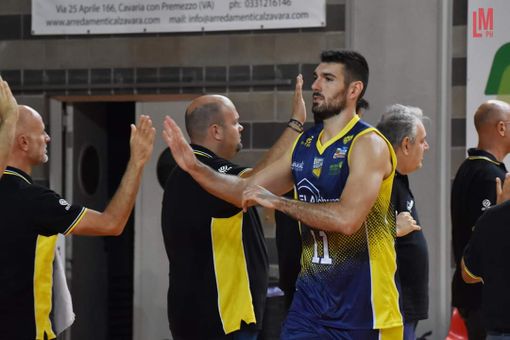 Filippini miglior realizzatore della Elachem Vigevano nella foto di Laura Marmonti