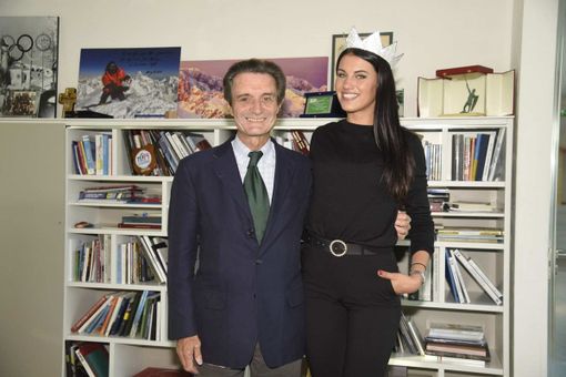 Carolina Stramare ricevuta al palazzo Lombardia dal presidente della Regione