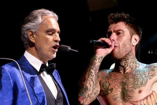 Bocelli e Fedez Bocelli e Fedez