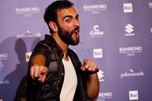 Marco Mengoni in sala stampa al Casinò di Sanremo Marco Mengoni in sala stampa al Casinò di Sanremo