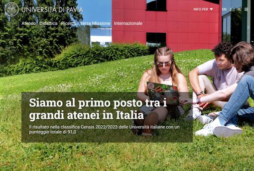 Ecco il nuovo portale dell'Università di Pavia, completamente rinnovato il sistema web dell'Ateneo