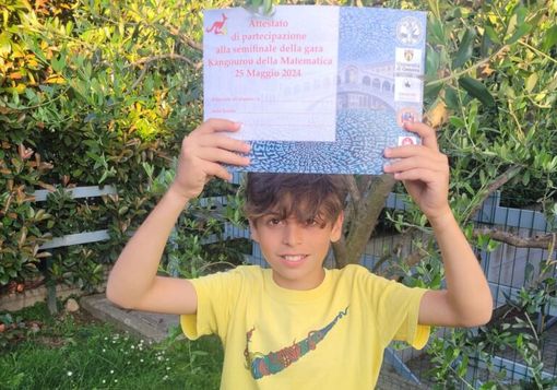 “La passione muove la conoscenza”, Tommaso, 11 anni, da Magenta alle finali nazionali del Kangourou a settembre