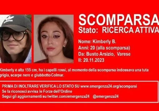 Busto Arsizio, caso Kimberly: allontamento volontario?