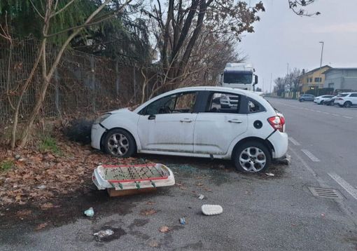Magenta: auto vandalizzata nella zona industriale, indagini in corso della Polizia locale