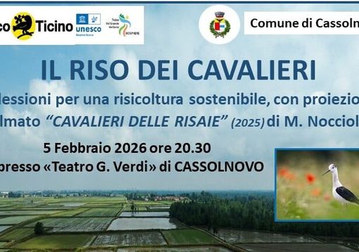 A Cassolnovo il futuro della risicoltura tra sostenibilità, produzione agricola e biodiversità