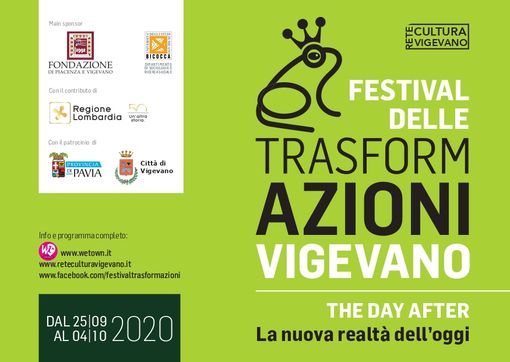 Vigevano: torna il Festival delle Trasformazioni con la quarta edizione Vigevano: torna il Festival delle Trasformazioni con la quarta edizione