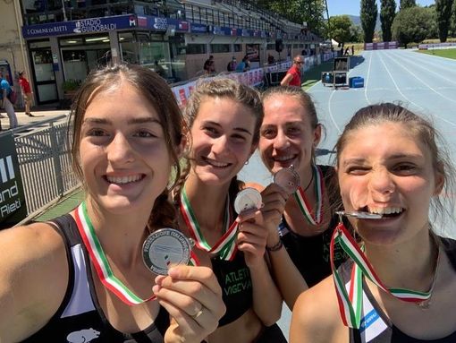 Atletica Vigevano, Campionati Italiani Juniores individuali: Grande la staffette 4x400 è argento Pilla quarta sui 400m., Caronti si migliora sempre