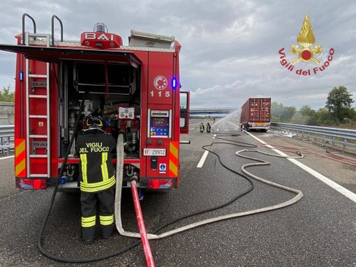 Casei Gerola: incendio tir alimentato a gas naturale, la nota della Milano Serravalle-Milano Tangenziali S.p.A