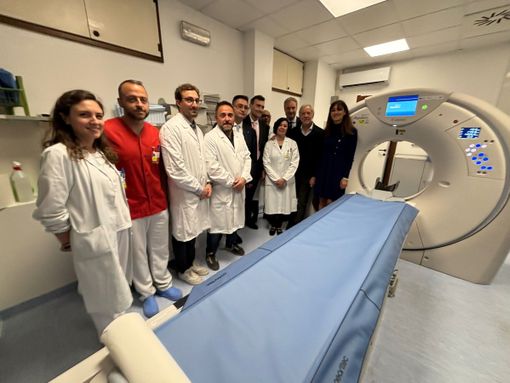 Vigevano, all'ospedale civile l'assessore regionale al Welfare Bertolaso ha inaugurato la nuova Tac per il reparto di radiologia