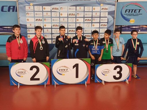 Tennistavolo, campionati italiani giovanili, nella categoria U11 brilla Nicolò Favini. Terzo nel doppio maschile