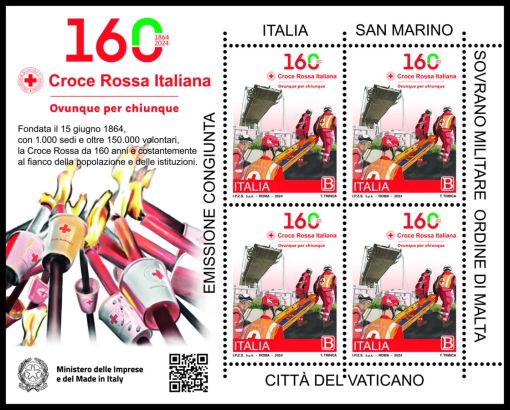 Poste Italiane, emesso un francobollo dedicato ai 160 anni della Croce Rossa