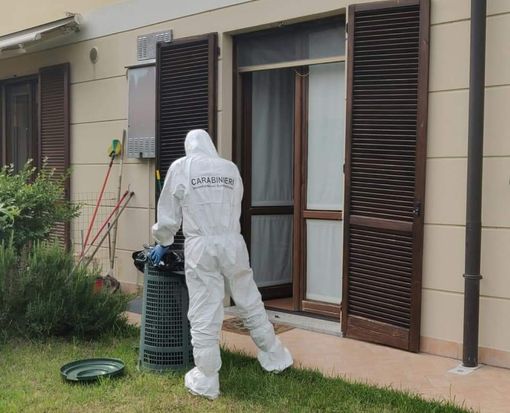 nella foto la villetta in cui si è consumato l'omicidio della colf 26enne cubana