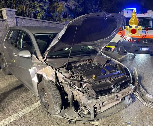 Le immagini dei due incidenti stradali Le immagini dei due incidenti stradali