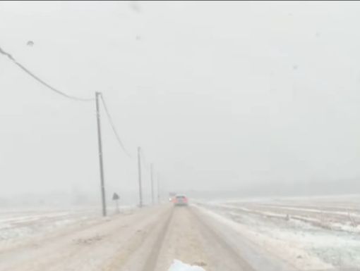 Arriva la neve in Lomellina, disagi sulla provinciale 28 tra Pieve del Cairo e Sannazzaro
