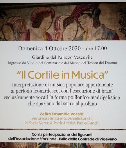 Museo del Tesoro del Duomo di Vigevano: domenica 4 ottobre appuntamento con “Il cortile in musica”