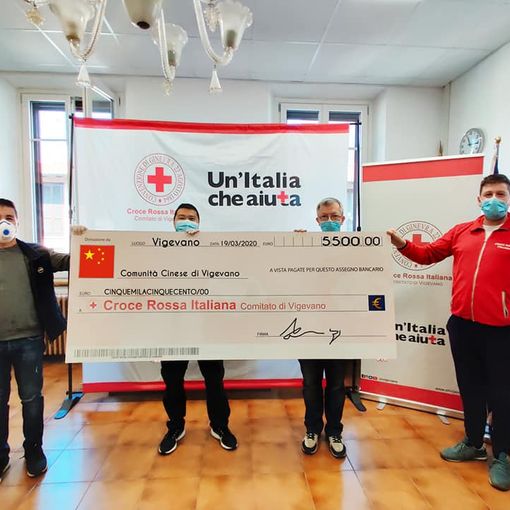 Vigevano: la comunità cinese dona 5.500 euro alla Croce Rossa