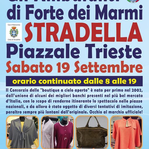 &quot;Gli Ambulanti di Forte dei Marmi” a Stradella sabato 19 settembre