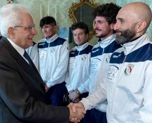 Cassolnovo, Alessandro Abbate della Nazionale di calcio trapiantati ricevuto con i compagni dal Presidente della Repubblica