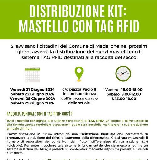 Mede, in arrivo novità sul servizio di raccolta differenziata: Teknoservice organizza due incontri informativi con la cittadinanza l’11 e il 13 giugno