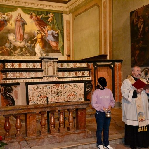 LA FOTONOTIZIA. Mede, inaugurato il nuovo altare maggiore della &quot;Chiesa degli Angeli&quot; dopo il restauro