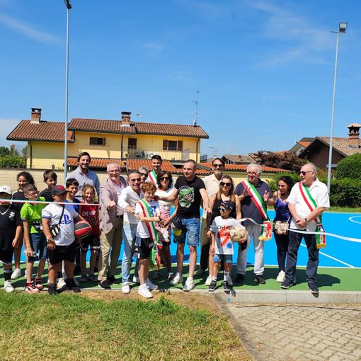 Pieve del Cairo: inaugurato il nuovo campo da basket al parco giochi Bonecchi. Le immagini