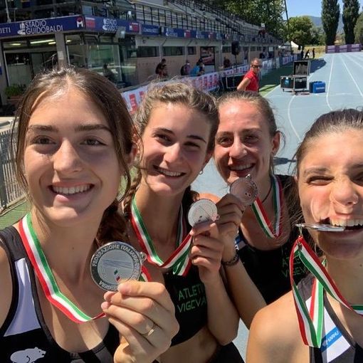 Atletica Vigevano, Campionati Italiani Juniores individuali: Grande la staffette 4x400 è argento Pilla quarta sui 400m., Caronti si migliora sempre