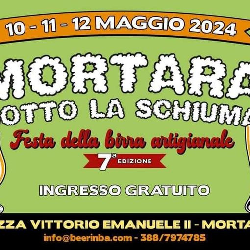 “Mortara sotto la schiuma”, settima edizione per l’evento promosso da Beerinba