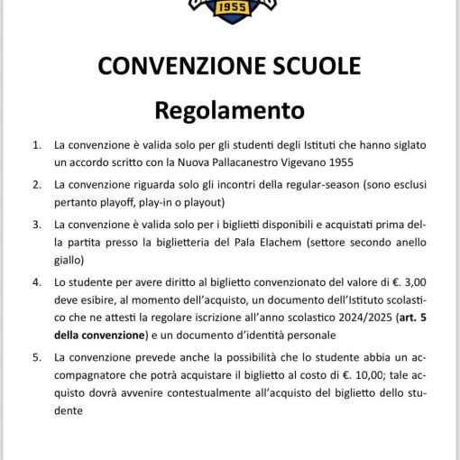 Basket serie A2, salgono a 12 le convenzioni con le scuole del territorio per tifare Vigevano 1955