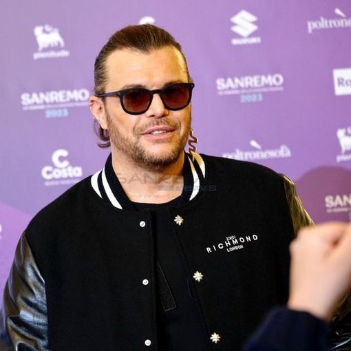 Gianluca Grignani in conferenza stampa al Casinò di Sanremo