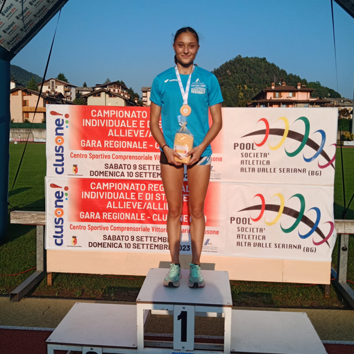 Carolina Gelmotto campionessa regionale Allieve m. 100 e m. 200