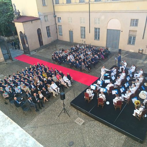 Pavia, a palazzo Malaspina si è esibita per la prima volta la fanfara della marina militare