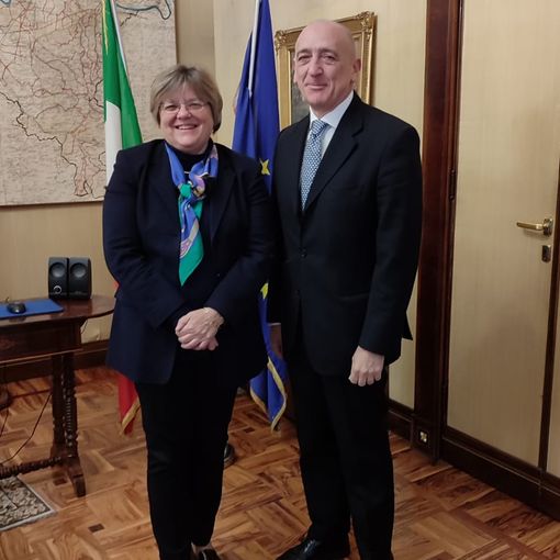 Pavia: il nuovo questore Nicola Falvella entra in servizio e incontra il prefetto De Carlini