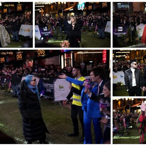 Festival di Sanremo 2024: in migliaia per vedere da vicino i protagonisti sul 'Green Carpet'