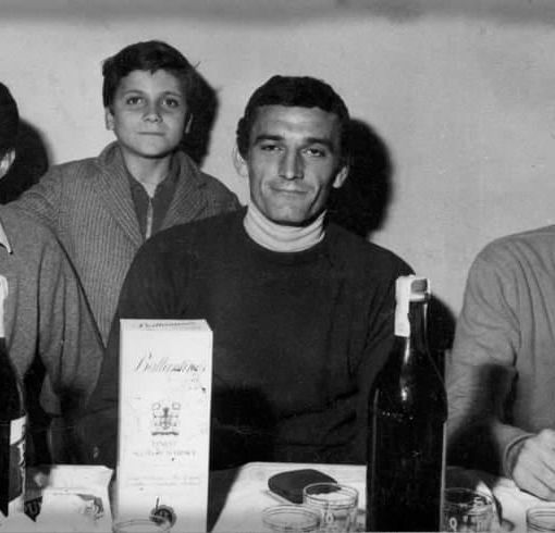 Da sinistra Nenè, Gigi Riva e Beppe Tomasini