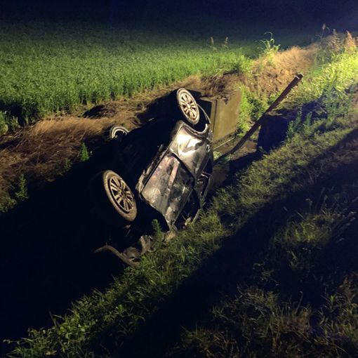 Rosasco: le immagini dell'incidente a Cascina Fallosa