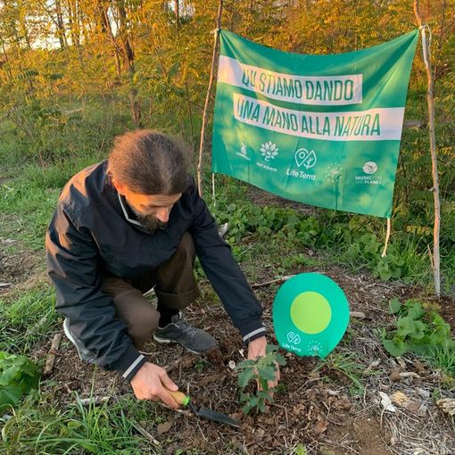 FOTO. Mede, Festa dell'albero: piantate due querce al vivaio del nuovo bosco urbano