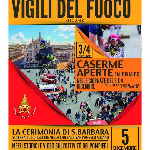 Ricorrenza di Santa Barbara: caserme dei Vigili del Fuoco di Magenta, Corbetta, Inveruno e Abbiategrasso aperte al pubblico