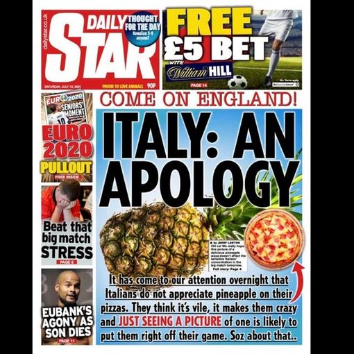Gli inglesi ci irridono con pizza e ananas. E noi siamo terrorizzati dai possibili festeggiamenti...