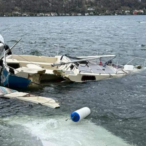 Vento a 90 km/h, 4 imbarcazioni affondano nel lago di Lugano