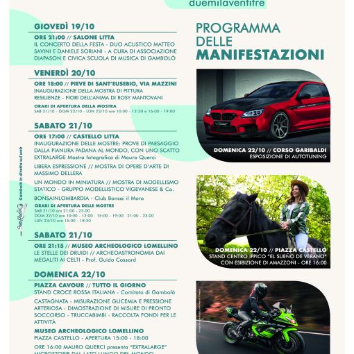 Il programma completo della festa di Gambolò