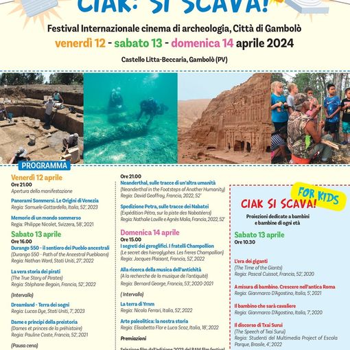 “Ciak: Si scava!” Festival Internazionale cinema di archeologia, città di Gambolò