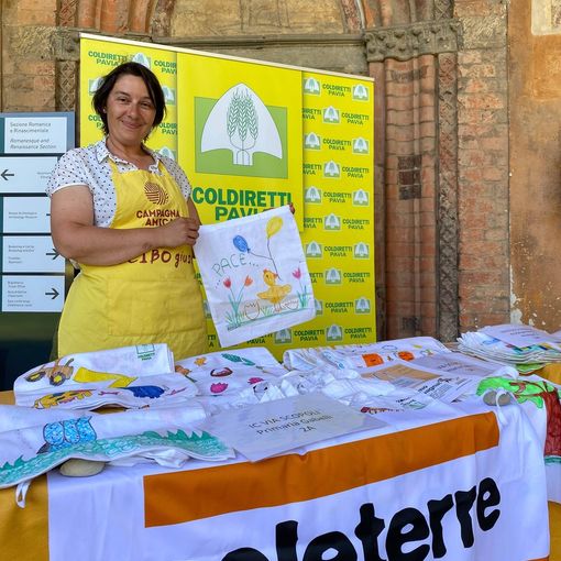 Ucraina, da domani ai Mercati di Campagna Amica  le borse disegnate dai bambini pavesi per Soleterre
