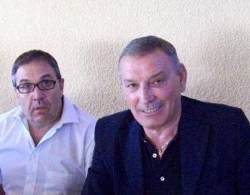 Gigi Riva a tavola con Claudio Ferretti in occasione dell'ultima visita a Leggiuno di Rombo di Tuono