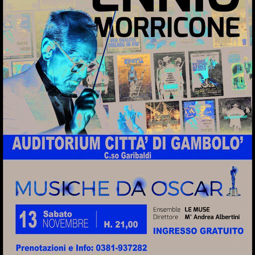 Gambolò, le magiche colonne sonore di Ennio Morricone all'auditorium