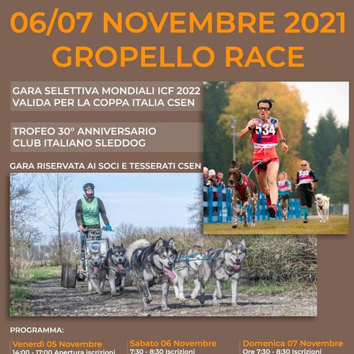Sleddog e Canicross in Lomellina, la riserva San Massimo scelta per ospitare la gara selettiva mondiali Icf 2022
