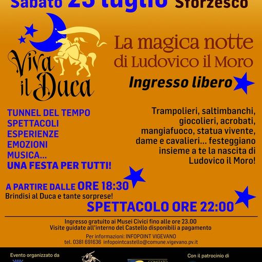 Vigevano: 1° edizione di &quot;Viva il Duca - la magica notte di Ludovico il Moro&quot;