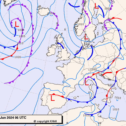 Previsioni meteo per mercoledì 12, giovedì 13, venerdì 14 (giugno)